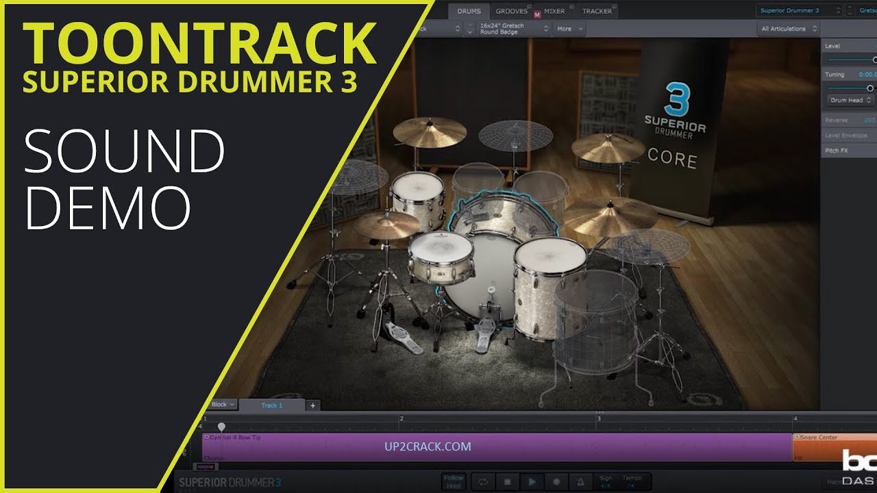mixing superior drummer drums